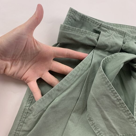 Rebecca Taylor La Vie Sage Cotton Twill Belted High Rise Trouser Pant 28 - Picture 4 of 8